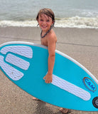 Skimflatable™ 48 inch - Rigid Inflatable 2-in-1 Skimboard / Bodyboard for up to 120 lbs with FREE SkimShot™ & Double-Up Bungee