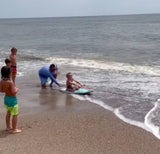Skimflatable™ 44 inch - Rigid Inflatable 2-in-1 Skimboard / Bodyboard for up to 90 lbs with FREE SkimShot™