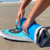 Skimflatable™ 48 inch - Rigid Inflatable 2-in-1 Skimboard / Bodyboard for up to 120 lbs with FREE SkimShot™ & Double-Up Bungee
