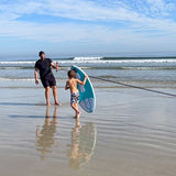 Skimflatable™ 48 inch - Rigid Inflatable 2-in-1 Skimboard / Bodyboard for up to 120 lbs with FREE SkimShot™ & Double-Up Bungee