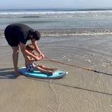 Skimflatable™ 48 inch - Rigid Inflatable 2-in-1 Skimboard / Bodyboard for up to 120 lbs with FREE SkimShot™ & Double-Up Bungee