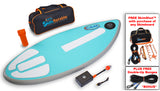 Skimflatable™ 48 inch - Rigid Inflatable 2-in-1 Skimboard / Bodyboard for up to 120 lbs with FREE SkimShot™ & Double-Up Bungee