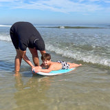 Skimflatable™ 48 inch - Rigid Inflatable 2-in-1 Skimboard / Bodyboard for up to 120 lbs with FREE SkimShot™ & Double-Up Bungee