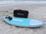 Skimflatable™ 48 inch - Rigid Inflatable 2-in-1 Skimboard / Bodyboard for up to 120 lbs with FREE SkimShot™ & Double-Up Bungee