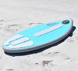 Skimflatable™ 48 inch - Rigid Inflatable 2-in-1 Skimboard / Bodyboard for up to 120 lbs with FREE SkimShot™ & Double-Up Bungee