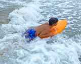 2-in-1 Soft Top Skimboard / Bodyboard for up to 120 lbs with FREE SkimShot™ & Double-Up Bungee
