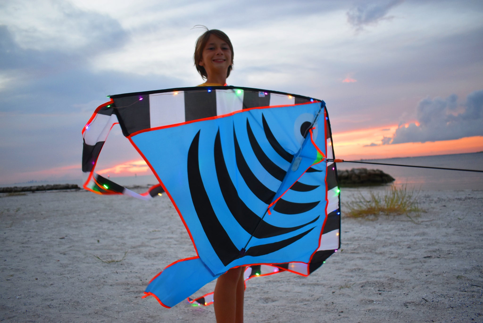 LED Rocket Kites™ - Fish Kite with 48 LED Lights – CAM Watersports