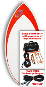 CAM Fiber 48" Fiberglass Skimboard with FREE SkimShot™ & Double-Up Bungee