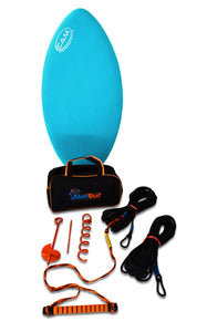 2-in-1 Soft Top Skimboard / Bodyboard for up to 120 lbs with FREE SkimShot™ & Double-Up Bungee