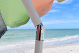 Large 8' Beach Umbrella plus FREE Gorilla Drilla™ beach drill